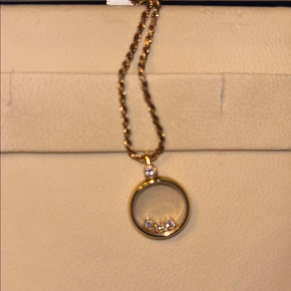 Chopard Happy Rose Gold Necklace with 4 Diamond Accents